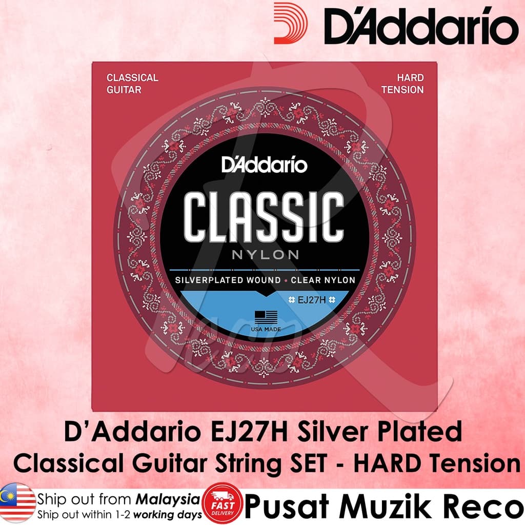 D'addario EJ27N Silver Wound Clear Nylon Student Normal クラシックギター弦〈ダダリオ〉 憧れ  - アクセサリー・パーツ