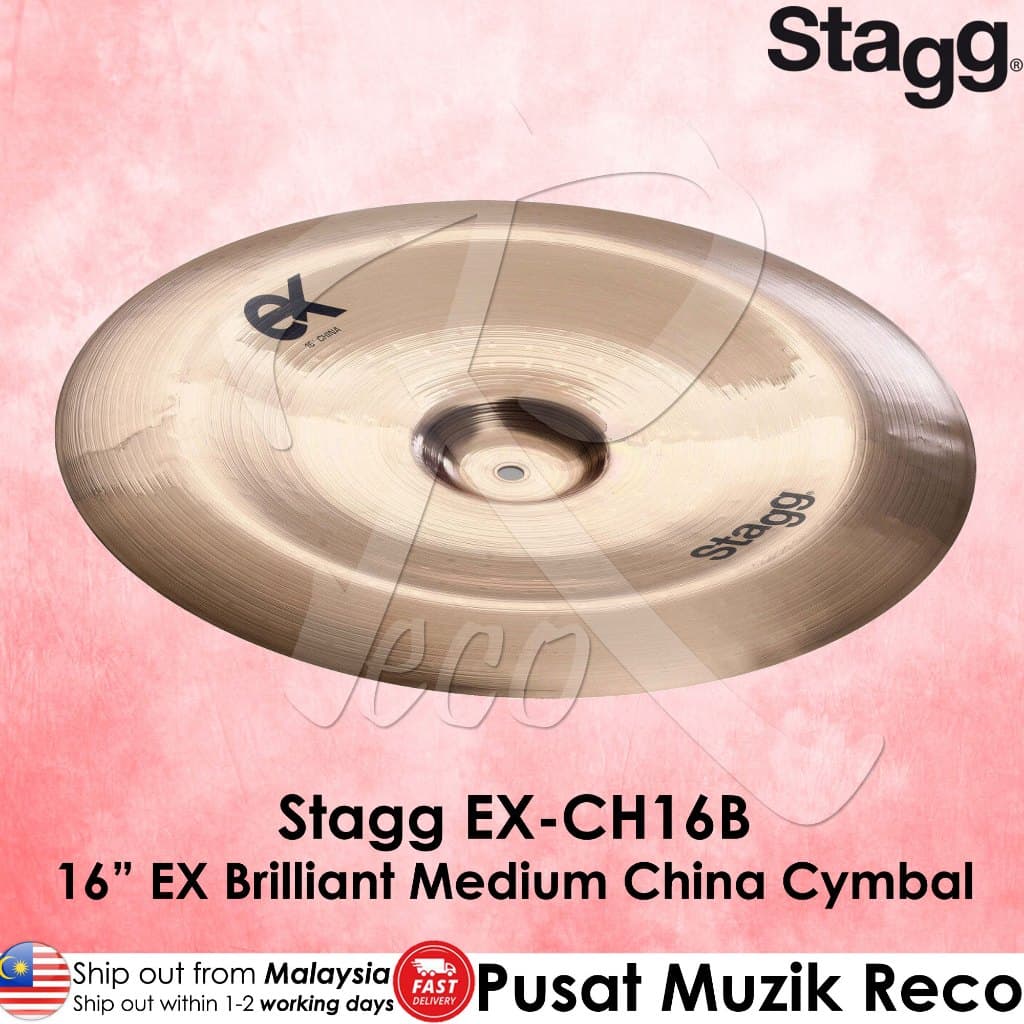 Stagg EX-CH16B 16” EX Brilliant Medium China – Reco Music Malaysia