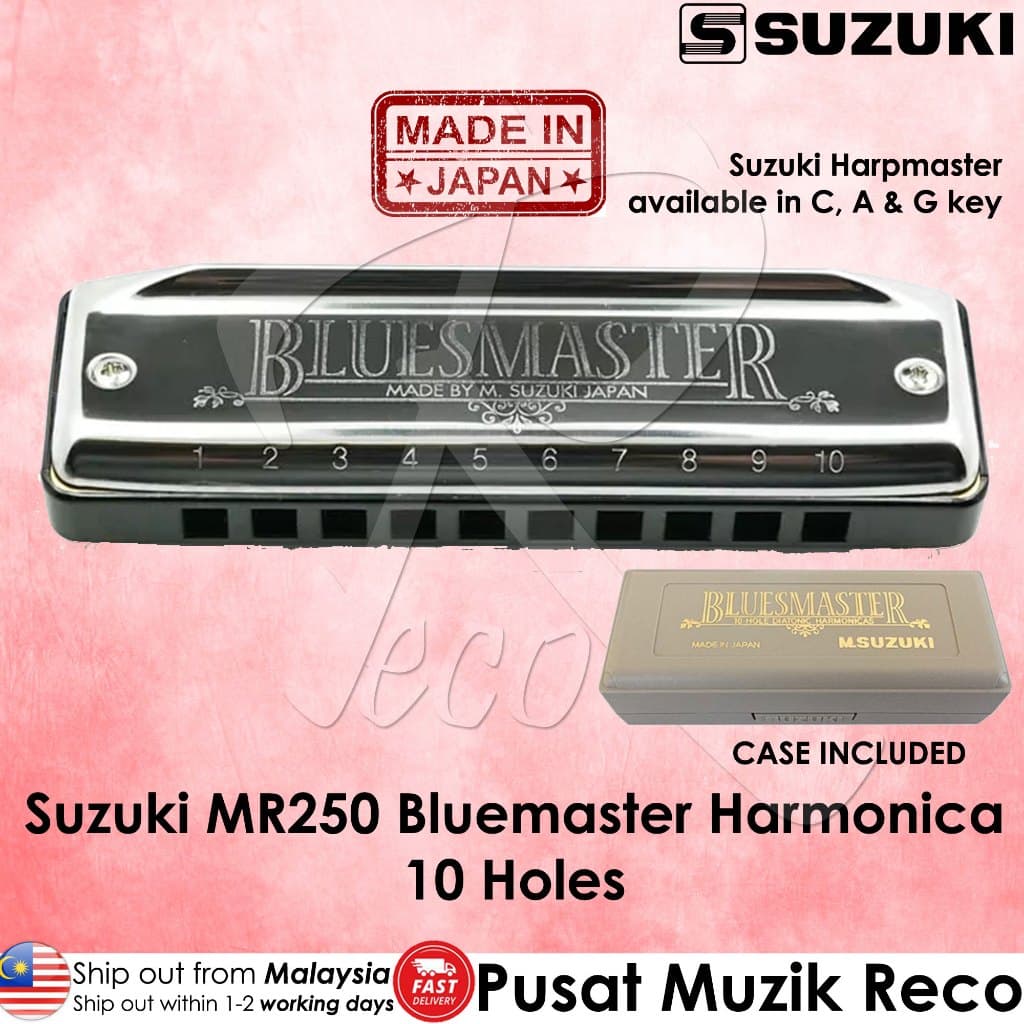 Suzuki MR250 Bluesmaster 10 Hole Diatonic Harmonica