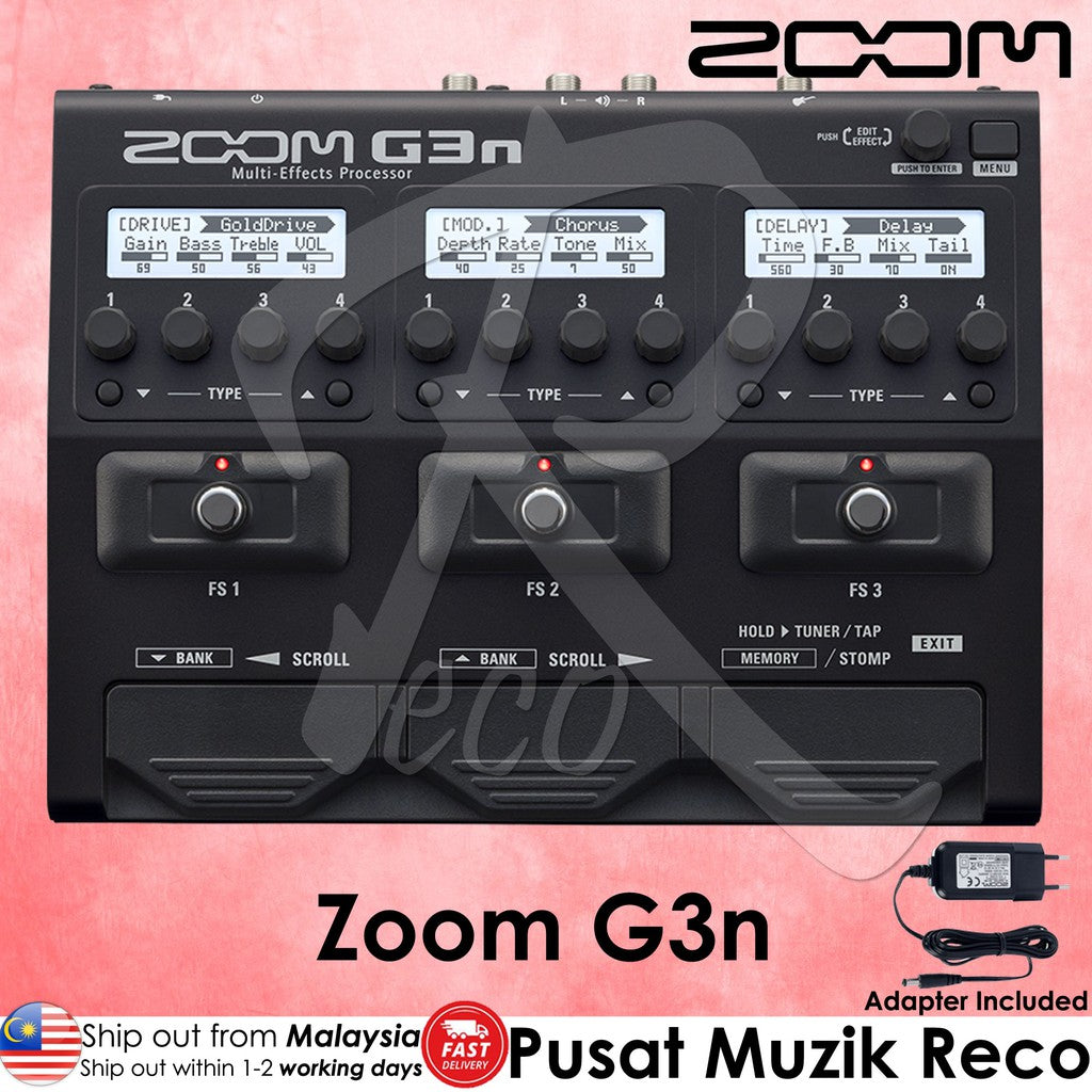 Zoom G3n Effect Multi Effects Processor With Adapter – Reco Music