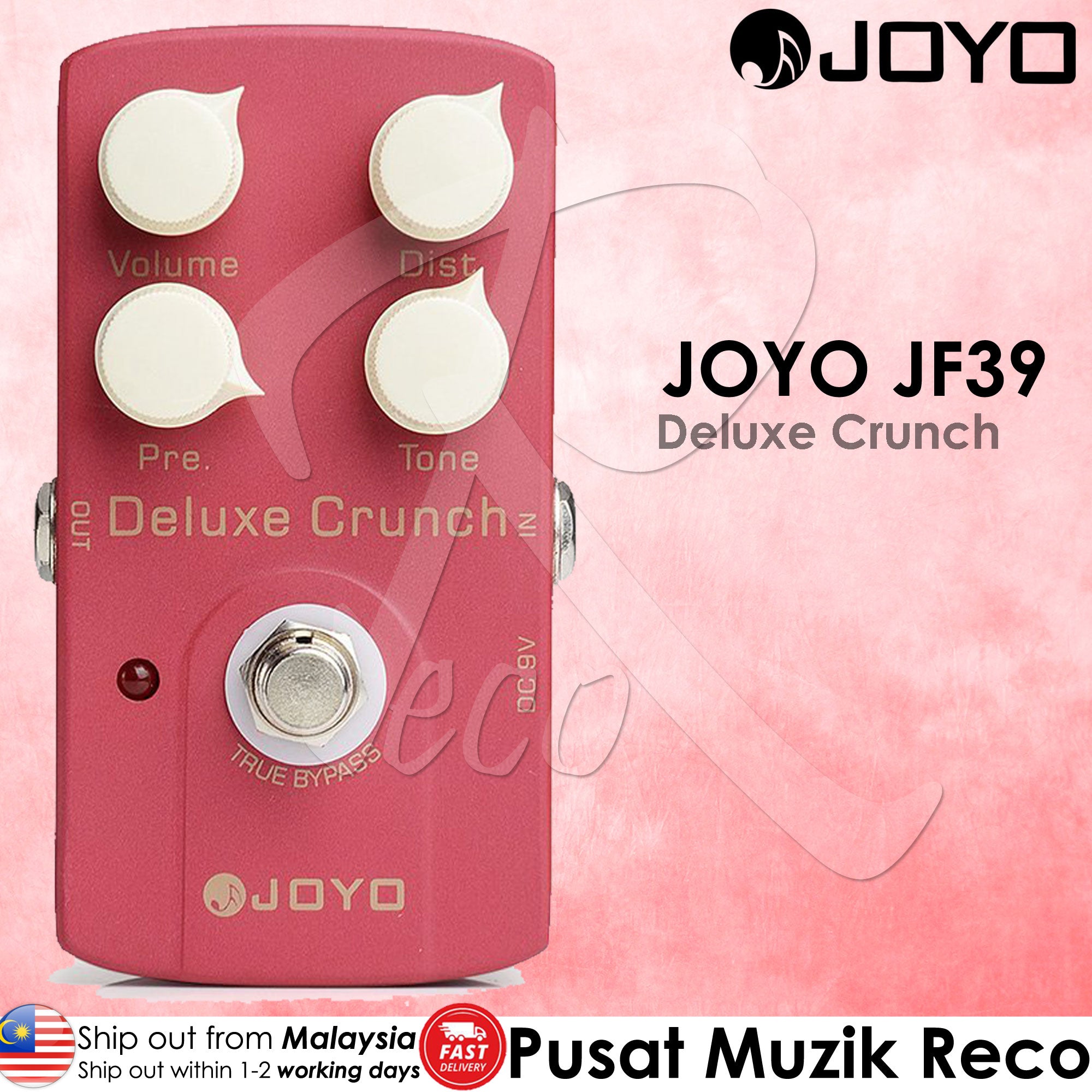 Joyo JF-39 Deluxe Crunch Guitar Effect Pedal – Reco Music Malaysia