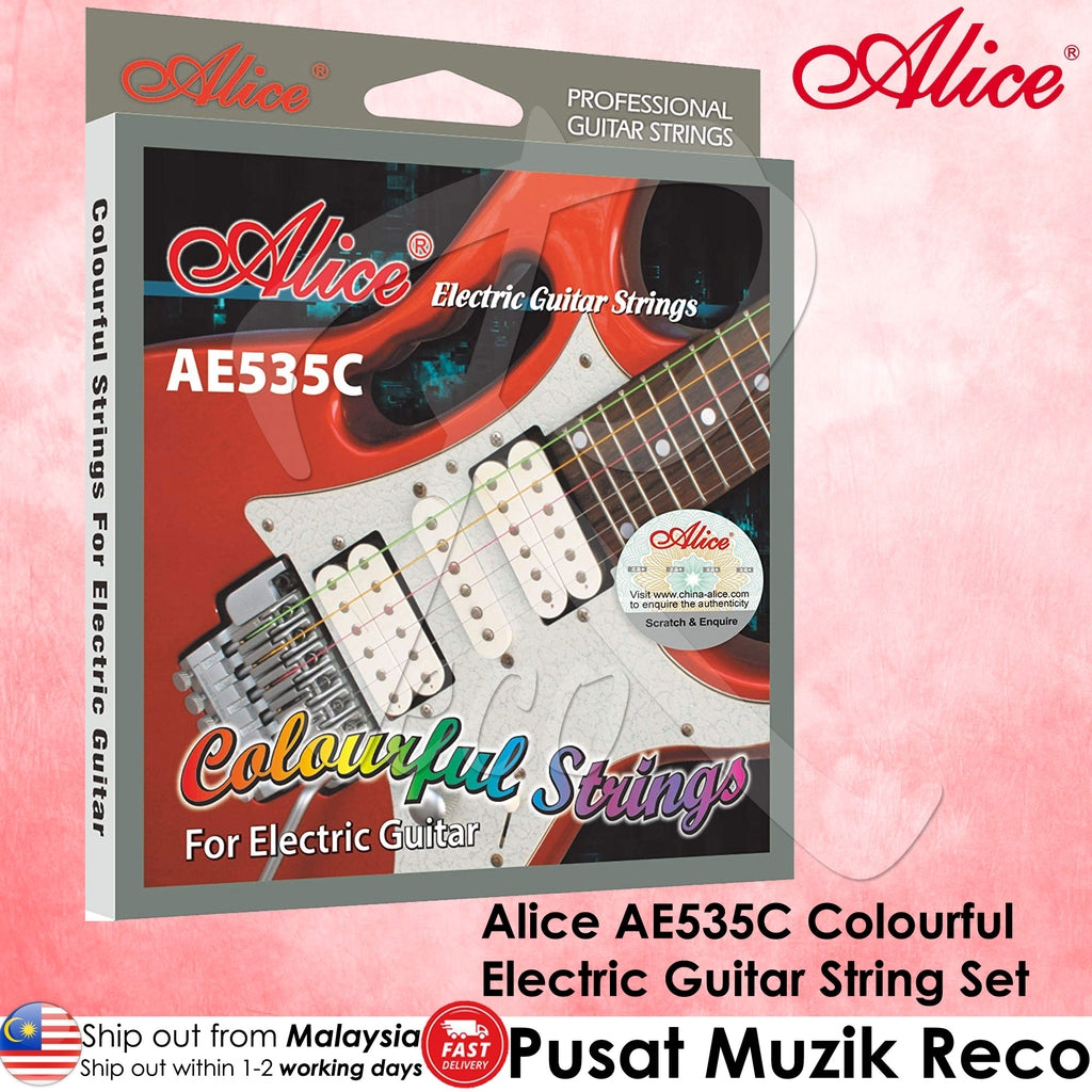 Alice AE535C Colorful Steel Electric Guitar Strings Set Reco