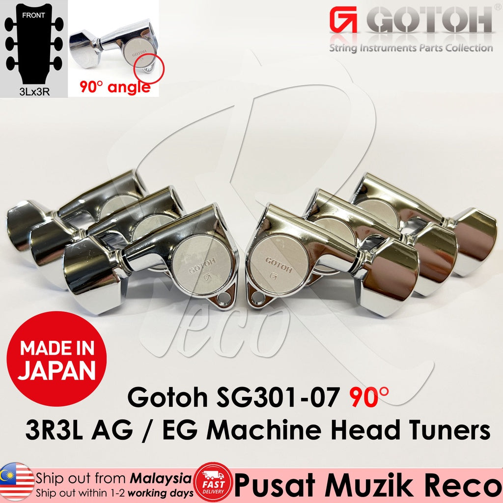 Gotoh SG301-07-CH Acoustic Electric Guitar Machine Head SET, L3+R3