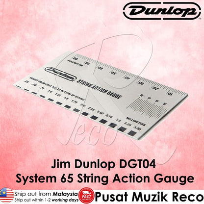 Jim Dunlop DGT04 System 65 Guitar String Action Gauge - Reco Music Malaysia