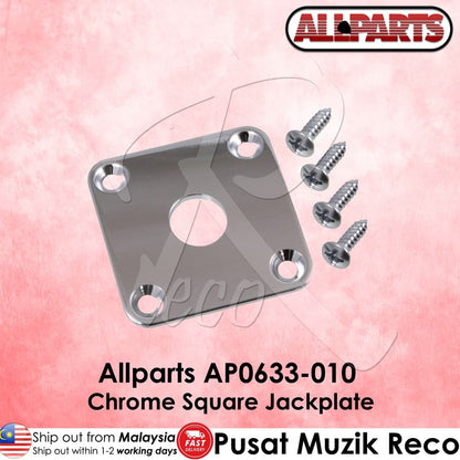 Allparts AP0633-010 Electric Guitar Chrome Square Metal Jackplate for Les Paul - Reco Music Malaysia