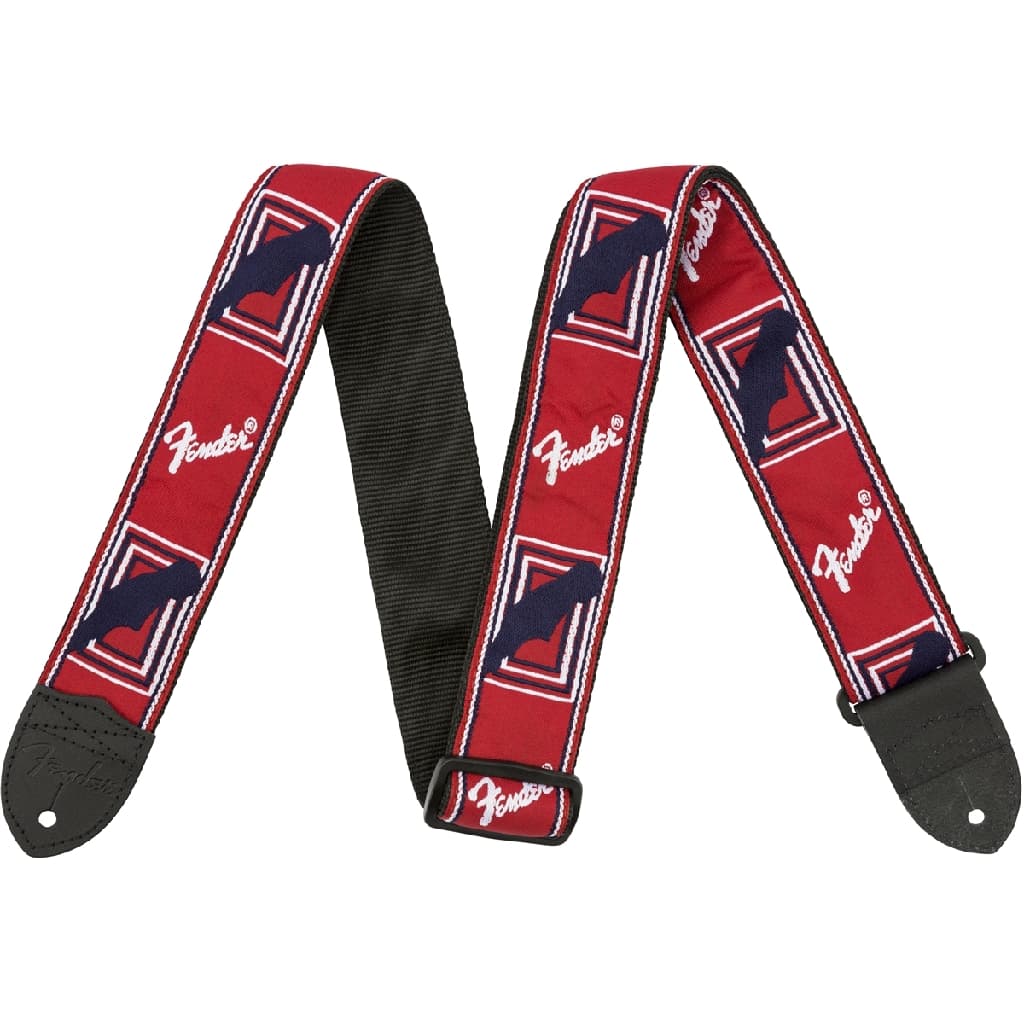 *Fender 0990682000 2" Monogrammed Strap - Red/White/Blue - Reco Music Malaysia