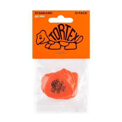 Jim Dunlop 418P.60 Tortex Standard 0.60mm Orange Guitar Pick Pack (12pcs) - Reco Music Malaysia