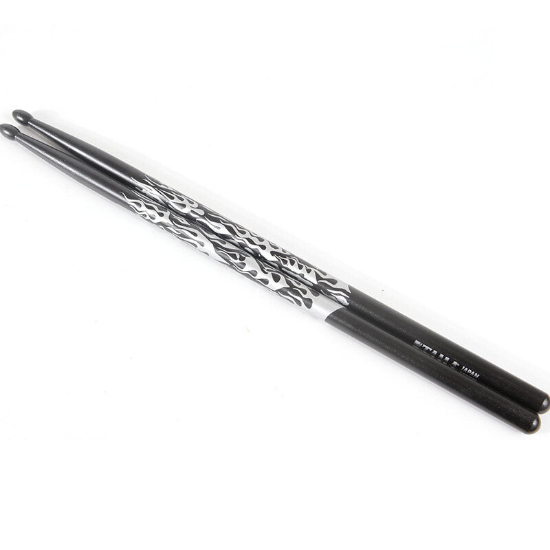 Tama 7A-F-BS Rhythmic Fire Japanese Oak 5B Drumsticks, Black Flame - Reco Music Malaysia