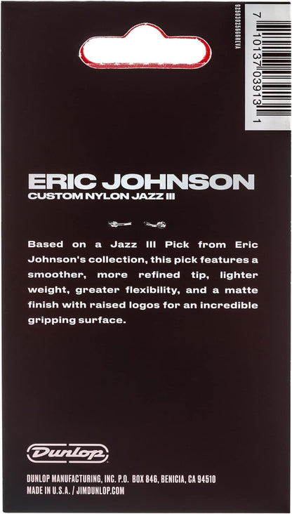 Dunlop 47PEJ3N Eric Johnson Classic Jazz III 1.38mm Guitar Picks Player Pack, 6pcs/Pack