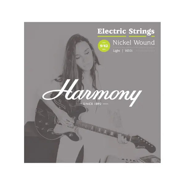 *Harmony HE01 Nickel Electric Guitar Strings, Light, 09/42 - Reco Music Malaysia