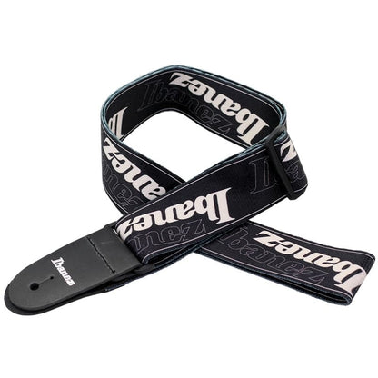 *Ibanez GSD50 P6 Black Logo Design Guitar Strap - Reco Music Malaysia