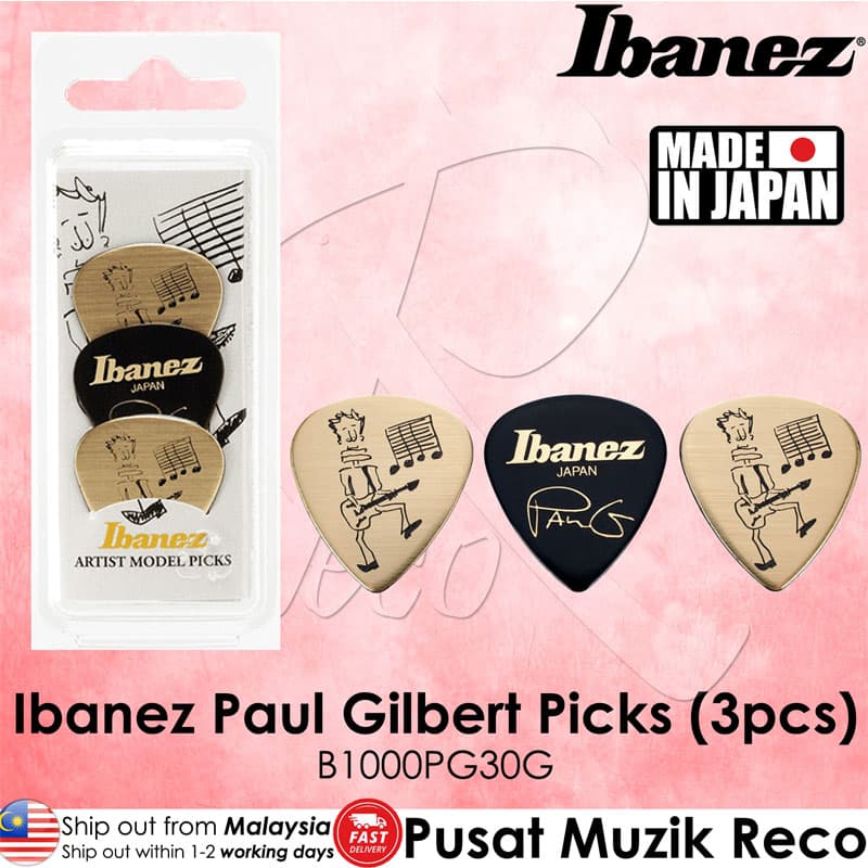 *Ibanez B1000PG30P Paul Gilbert 30th Anniversary Signature Picks Set - Reco Music Malaysia