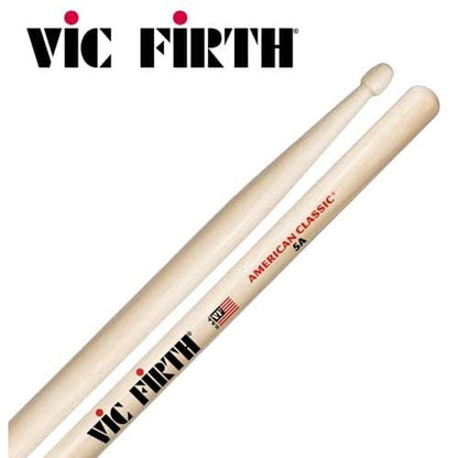 *Vic Firth 5A American Classic Hickory Drumsticks, Wood Tip - Reco Music Malaysia