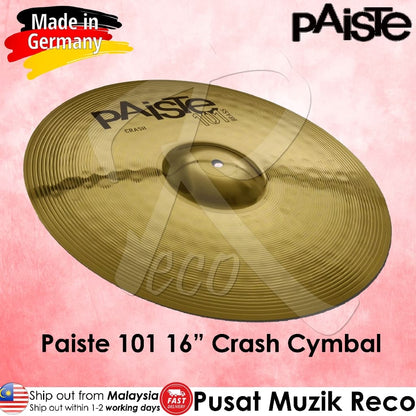 *Paiste 16" 101  Brass Crash Cymbal, 16 inch - Reco Music Malaysia