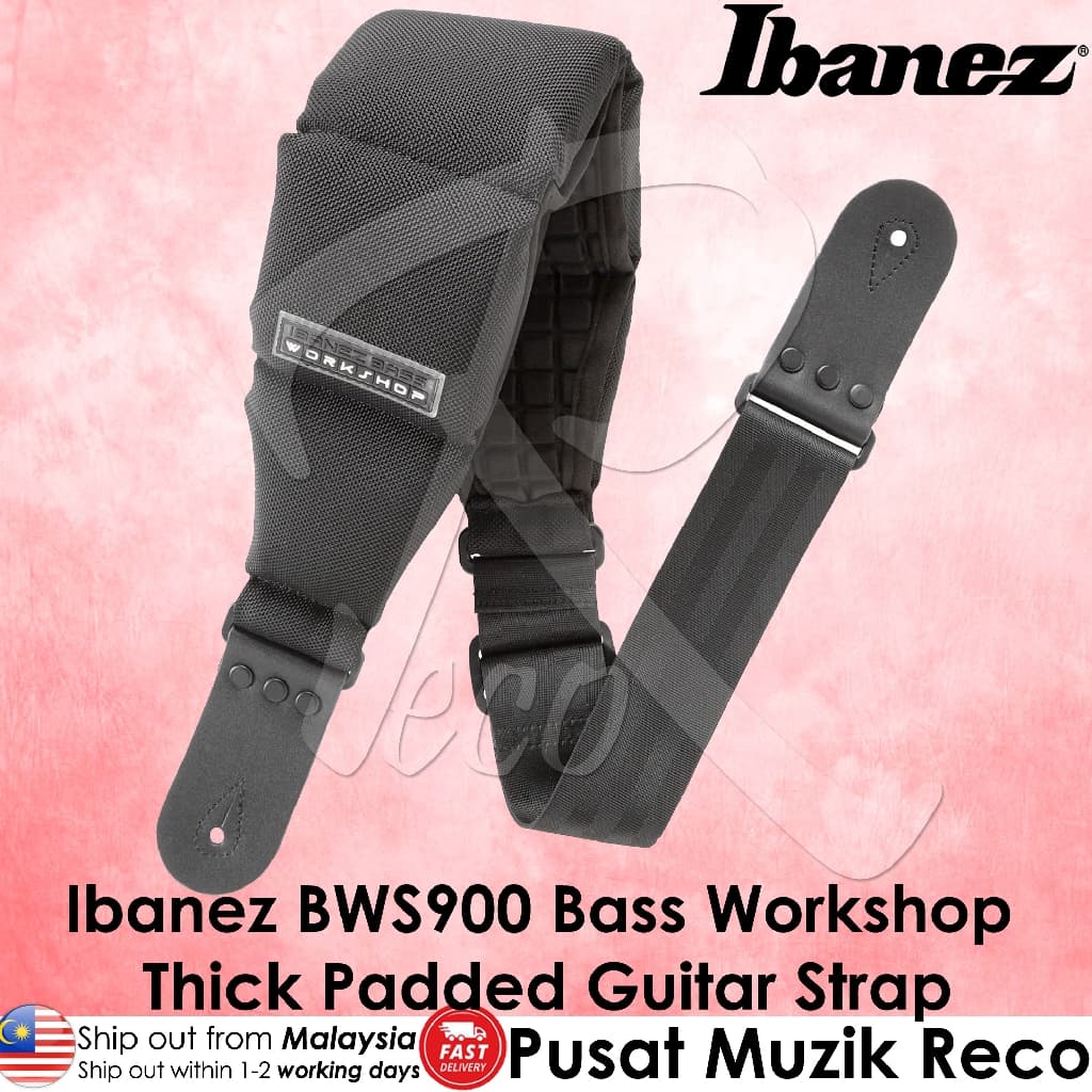 *Ibanez BWS900 Bass Workshop Thick Padded Guitar Strap - Reco Music Malaysia