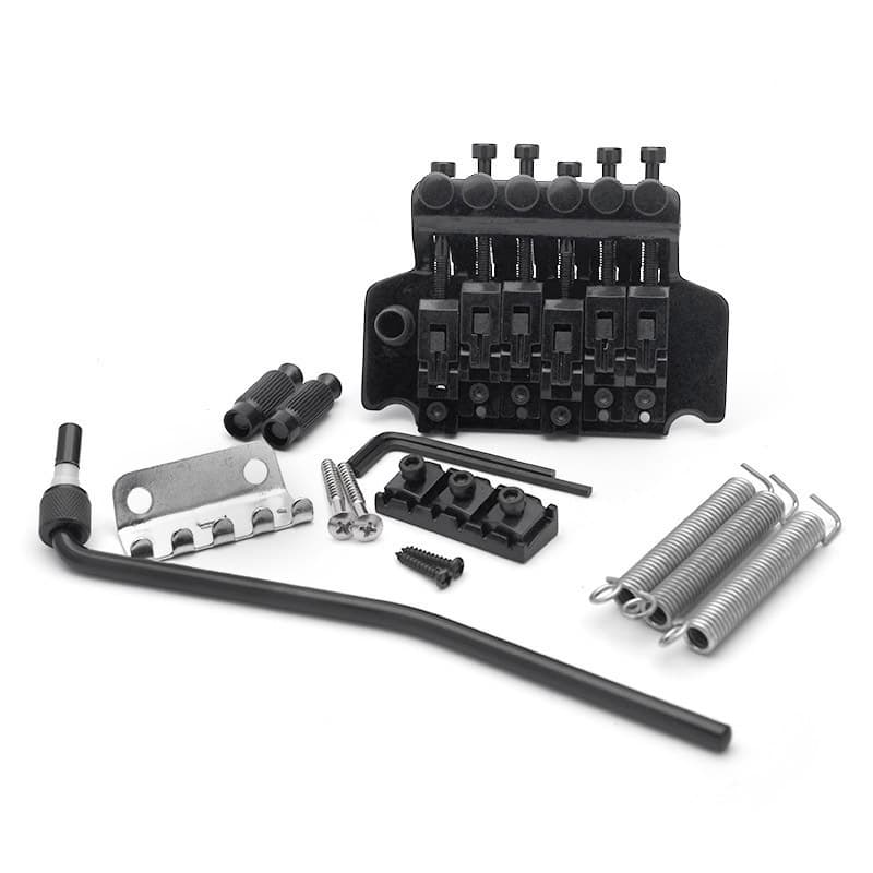 RM Electric Guitar Floyd Rose Double Locking Tremolo Bridge System Set Black / Chrome