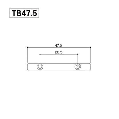 Gotoh TB47.5 B Electric Guitar String Retainer Tension Bar, Black