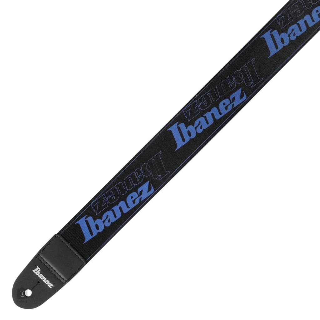 *Ibanez GSD50-BL Running Logo Guitar Strap (Blue) - Reco Music Malaysia