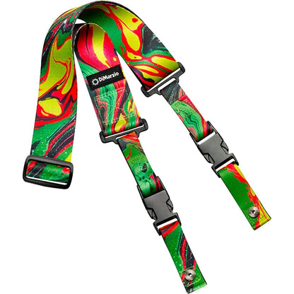 DiMarzio DD2241 Steve Vai Cliplock Guitar Strap, Green Universe - Reco Music Malaysia