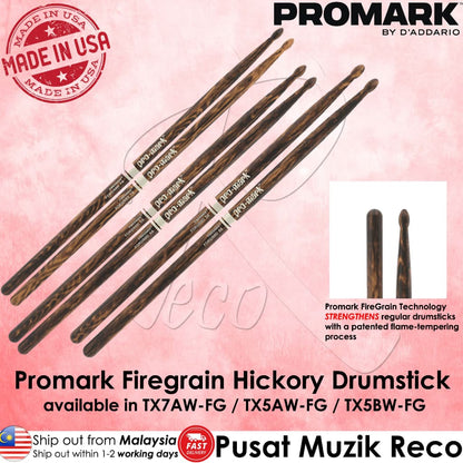 *Promark TX5AW-FG Classic 5A FireGrain Drumsticks - Reco Music Malaysia