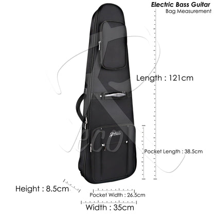 *RM RBB300-JC-B2213 20mm Thick Padded Electric BASS Guitar Bag - Reco Music Malaysia