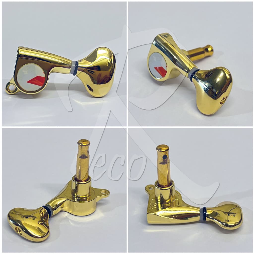 RM Acoustic Electric Guitar Machine Head SET Tuning Peg Tuner 3R3L GOLD - Reco Music Malaysia