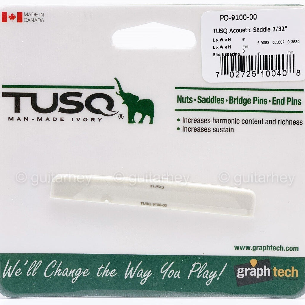 Graph Tech PQ-9100-00 TUSQ Martin-Style 3/32" Acoustic Guitar Saddle - Reco Music Malaysia