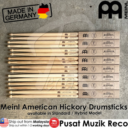 Meinl SB100 Standard 7A Drumstick American Hickory, Acorn Tip - Reco Music Malaysia