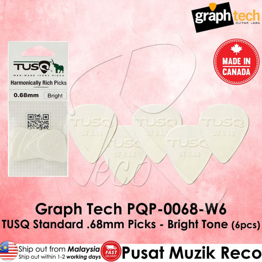 *Graph Tech PQP-0068-W6 TUSQ Standard .68mm Picks - Reco Music Malaysia