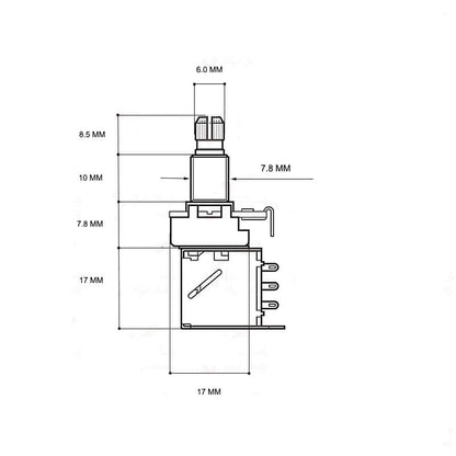 *RM Alpha 500K B500K Guitar Potentiometers | Push Pull Pot - Reco Music Malaysia