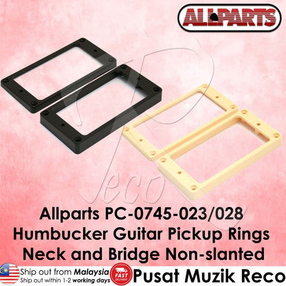 *Allparts PC-0745-028 Cream Humbucking Guitar Pickup Rings, Non-Slanted - Reco Music Malaysia