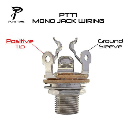 *Pure Tone PTT1 Mono Multi-Contact 1/4″ Output Jack, Nickel - Reco Music Malaysia