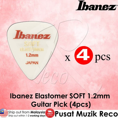 *Ibanez EL14ST12 Elastomer Series Guitar Picks Soft 1.2mm - Reco Music Malaysia