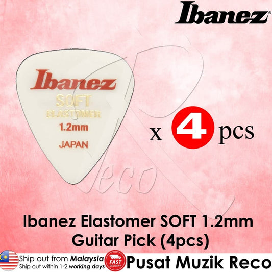 *Ibanez EL14ST12 Elastomer Series Guitar Picks Soft 1.2mm - Reco Music Malaysia