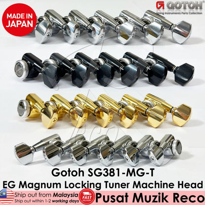 GOTOH SG381-MGT-07 Electric Guitar Magnum Locking Tuner Machine Head SET - Reco Music Malaysia