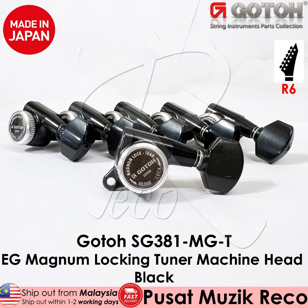 GOTOH SG381-MGT-07 Electric Guitar Magnum Locking Tuner Machine Head SET