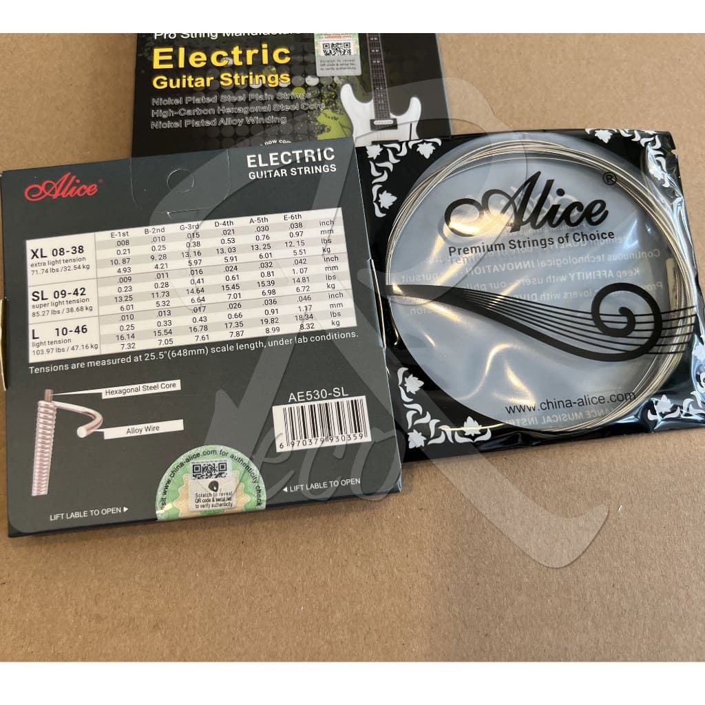 *Alice AE530SL Super Light Electric Guitar String Set 0942 - Reco Music Malaysia