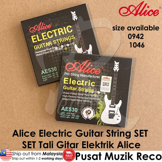 *Alice AE530SL Super Light Electric Guitar String Set 0942 - Reco Music Malaysia