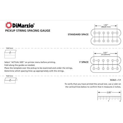 DiMarzio GG1600N Humbucker Cover, Standard Spacing, Nickel - Reco Music Malaysia