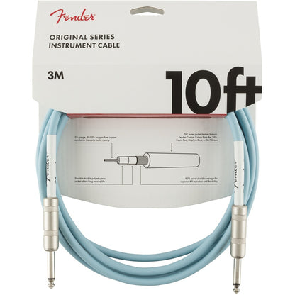 Fender 0990510003 Original Series 1/4 Straight Guitar Cable 10ft, Daphne Blue - Reco Music Malaysia