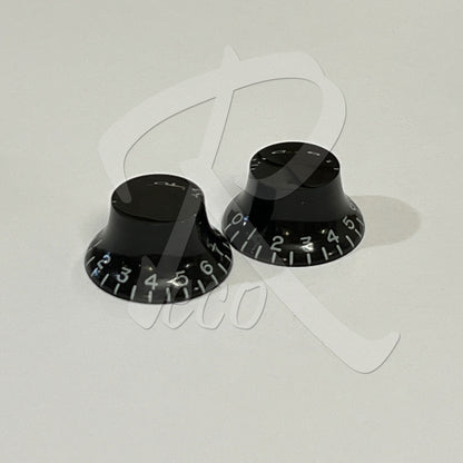 RM GF-0066BK24 24 Spline CTS LP Electric Guitar Bell Control Volume Tone Knobs, Black - Reco Music Malaysia