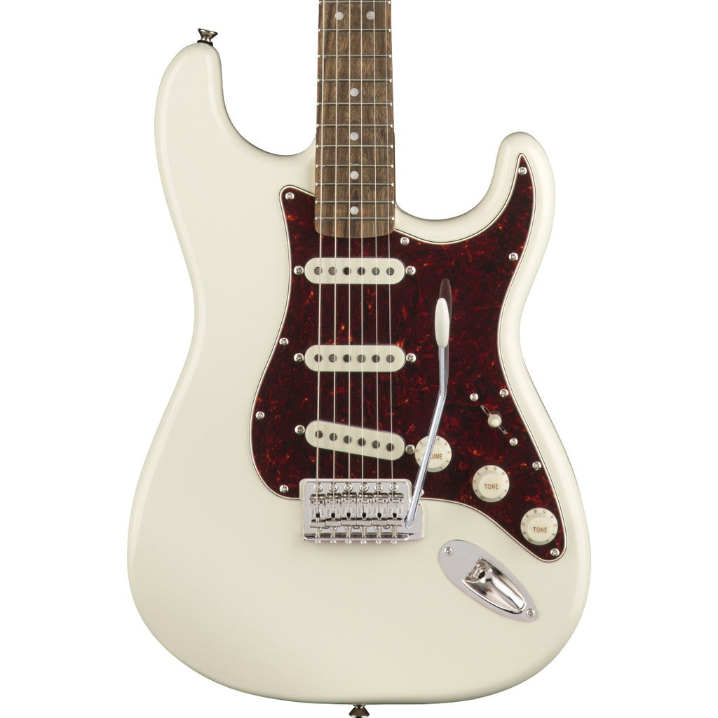 Fender Squier 0374020501 Classic Vibe 70s Stratocaster Electric Guitar Laurel FB Olympic White - Reco Music Malaysia