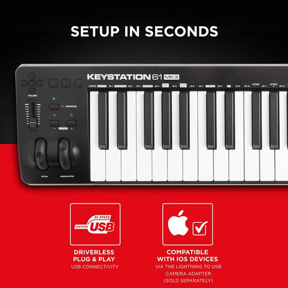 M-Audio Keystation 61 MK3 61 key Full-sized USB MIDI Keyboard Controller - Reco Music Malaysia