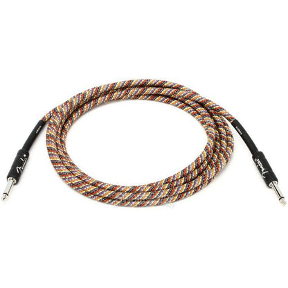 Fender 0990910299 Festival Hemp Straight to Straight Guitar Cable, 10ft, Rainbow - Reco Music Malaysia