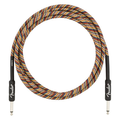 Fender 0990910299 Festival Hemp Straight to Straight Guitar Cable, 10ft, Rainbow - Reco Music Malaysia