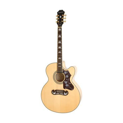 Epiphone EJ-200SCE Natural Solid Top Acoustic-Electric Guitar | Reco Music Malaysia