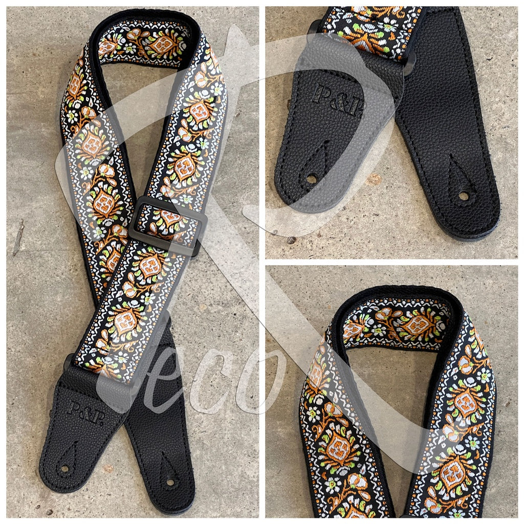 RM Acoustic Electric Bass RETRO Design BRAIDED Cotton Guitar Strap - Reco Music Malaysia