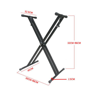 RM Foldable Portable Double X Keyboard Piano Stand - Reco Music Malaysia