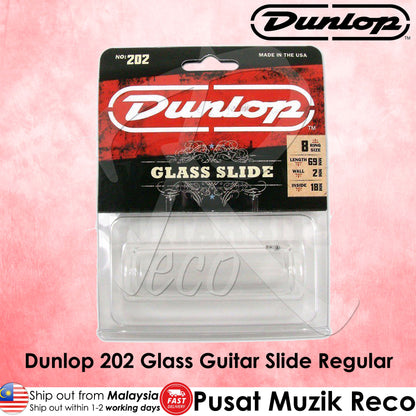 Dunlop 202 Guitar Pyrex Glass Slide, Regular Wall Thickness - Medium | Reco Music Malaysia