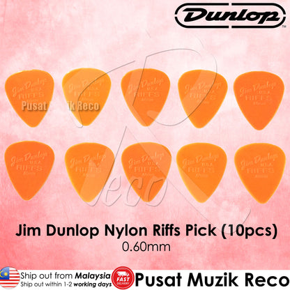 Jim Dunlop 4350 Nylon Riffs Guitar Pick 0.60mm Orange - Reco Music Malaysia